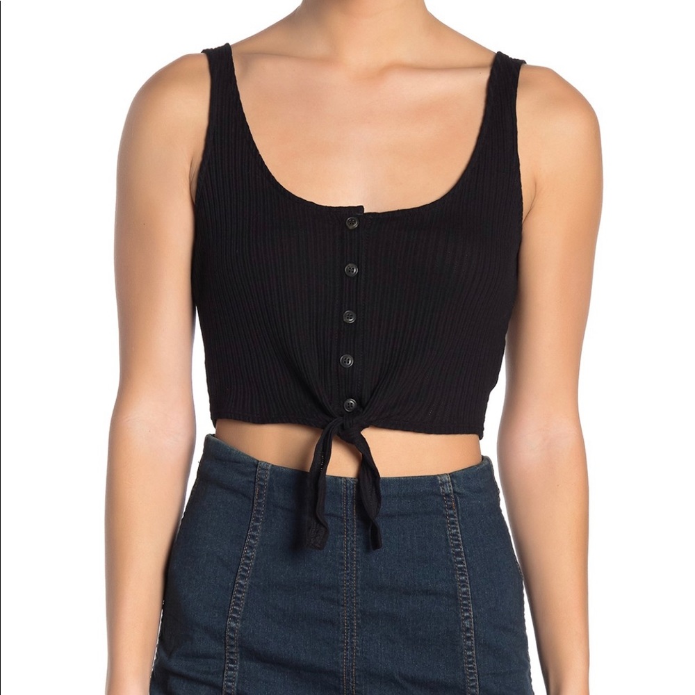 Cotton On tie front crop top